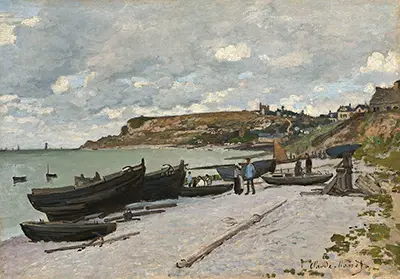 Sainte-Adresse, Fishing Boats on the Shore Claude Monet